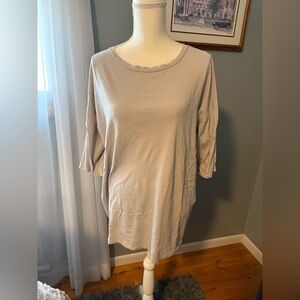 We The Free Light Beige Short Sleeve Top